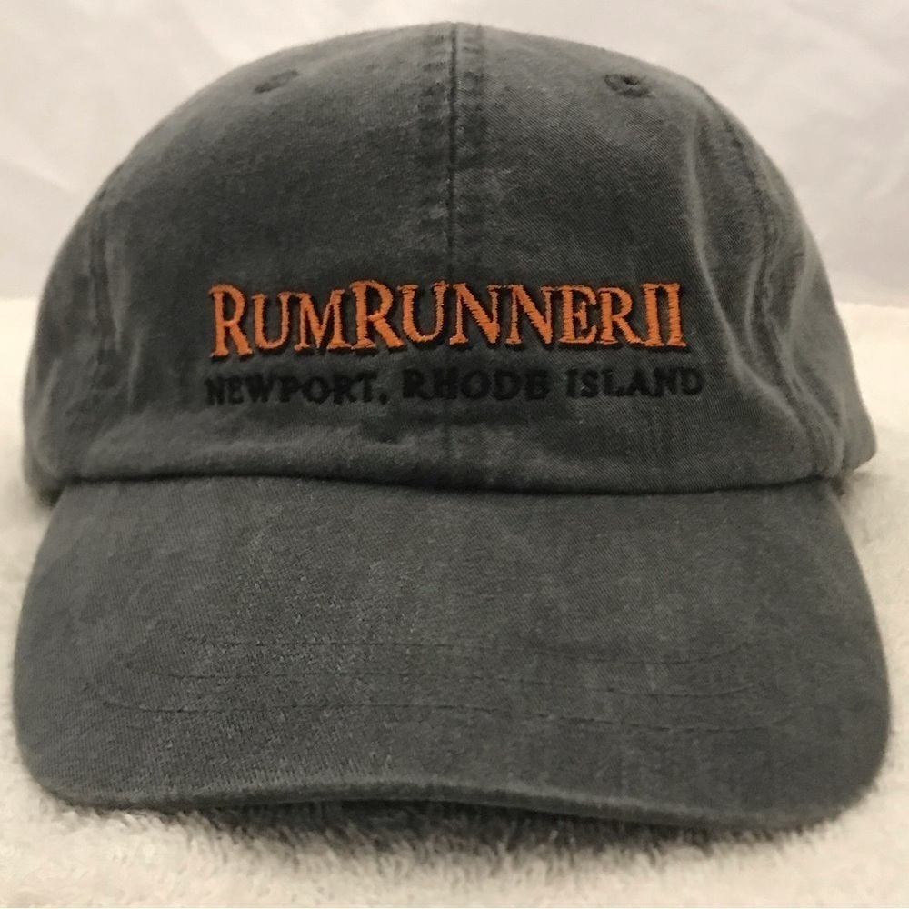 Adams RumRunner II Newport, RI Adjustable Grey Yachting Baseball Cap NWOT